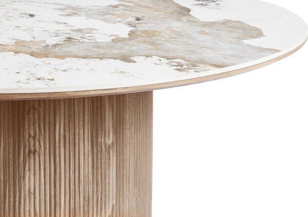 Nordic Living Bílý keramický jídelní stůl Athens 140 cm