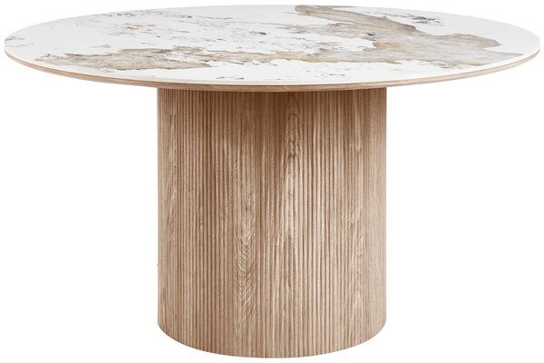 Nordic Living Bílý keramický jídelní stůl Athens 140 cm