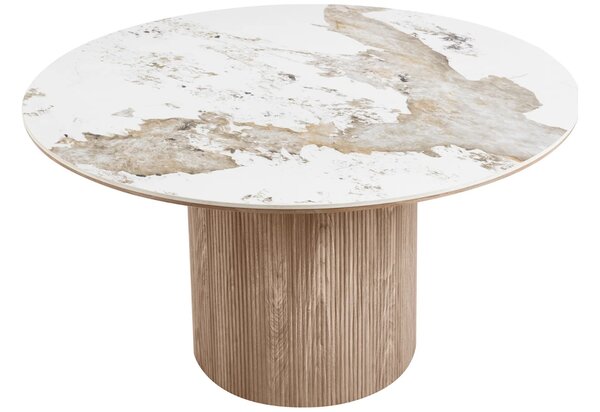 Nordic Living Bílý keramický jídelní stůl Athens 140 cm