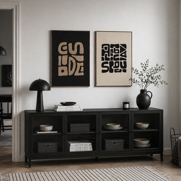 Nordic Living Abstraktní obraz Timo 70 x 50 cm