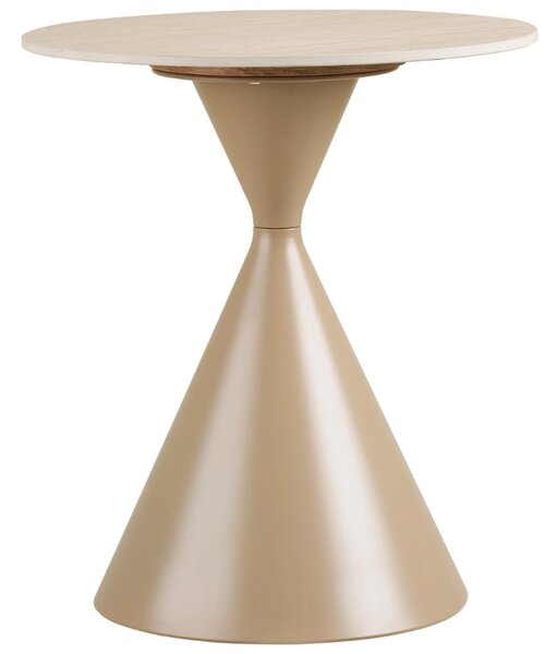 Nordic Living Béžový keramický odkládací stolek Anne ø 50 cm