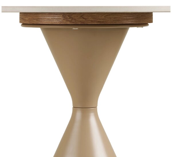 Nordic Living Béžový keramický odkládací stolek Anne ø 50 cm