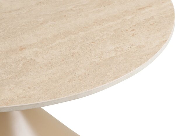 Nordic Living Béžový keramický konferenční stolek Anne ø 70 cm