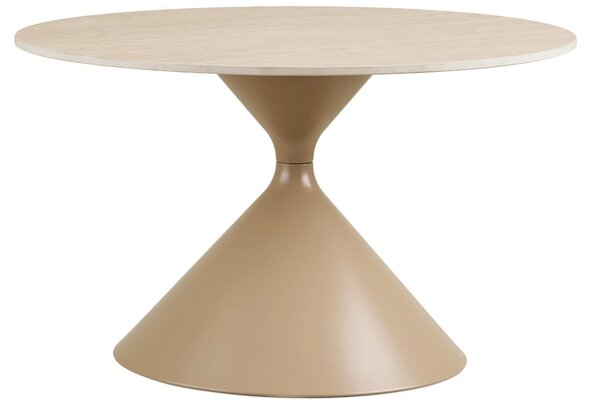 Nordic Living Béžový keramický konferenční stolek Anne ø 70 cm