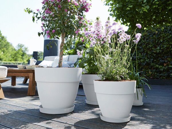 Květináč Vibia Campana Round 39 cm, bílá