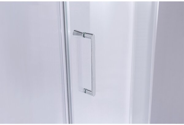 BPS-koupelny Pětiúhelníkový sprchový kout HYD-PK91A 80x80 chrom/transparent + vanička HYD-PSV-ST07A černá