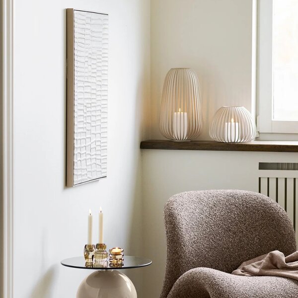 Nordic Living Béžový abstraktní obraz Rena 80 x 60 cm