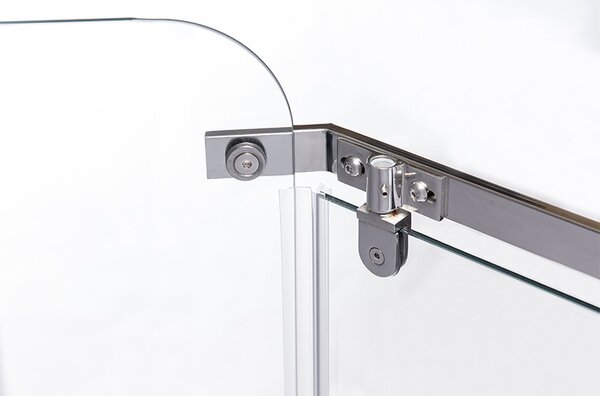 BPS-koupelny Pětiúhelníkový sprchový kout HYD-PK91A 80x80 chrom/transparent + vanička HYD-PSV-ST07A černá