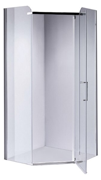 BPS-koupelny Pětiúhelníkový sprchový kout HYD-PK91B 90x90 chrom/transparent - bez vaničky