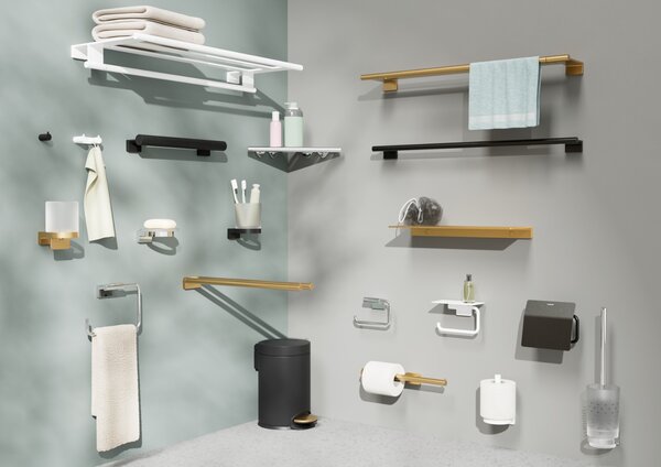 Hansgrohe AddStoris S - Nádobka na ústní hygienu, černá matná 41769670
