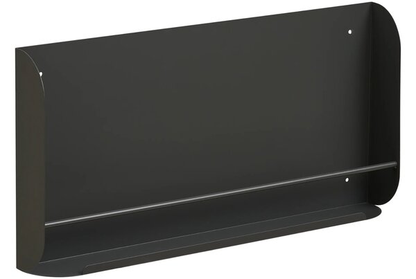 Nordic Living Tmavě šedá kovová nástěnná police Terra 60 cm