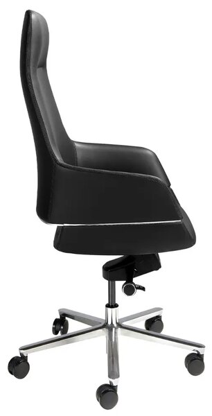 Angel Cerdá Černá koženková kancelářská židle No. 4259