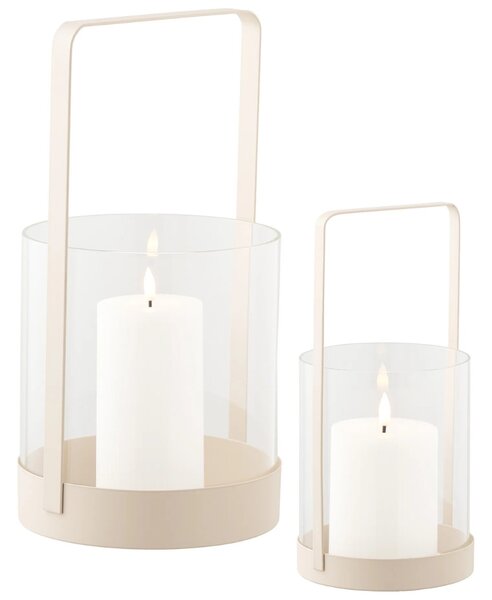 -25 % Dny Marianne - Nordic Living Set dvou béžových skleněných svícnů Ricane
