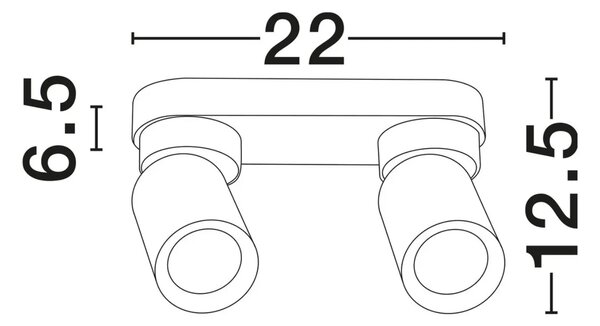 Nova Luce Bílé kovové bodové světlo Amecy 22 cm