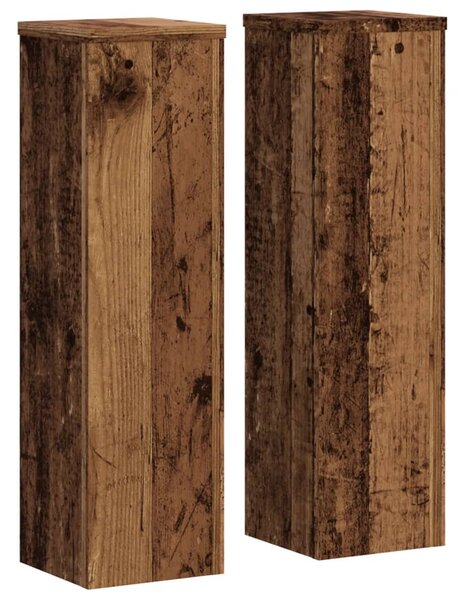 Stojany na rostliny 2 ks old wood 17x17x60 cm kompozitní dřevo