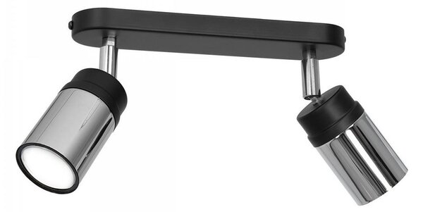 Bodové svítidlo NEST 2xGU10/8W/230V černá/chrom