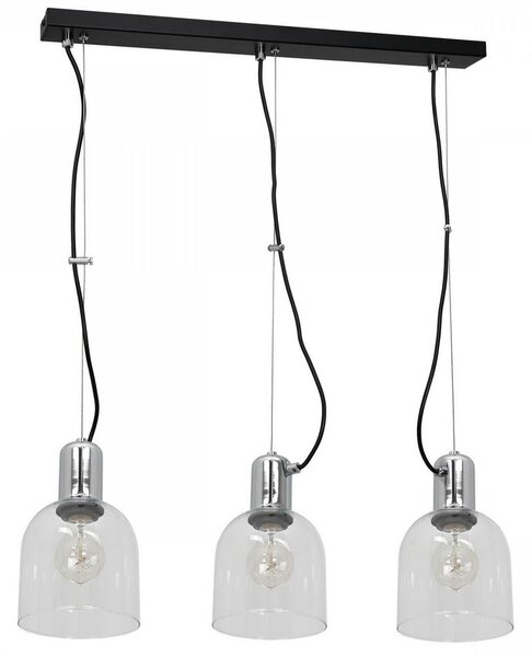 Lustr na lanku BANCO 3xE27/60W/230V čirá