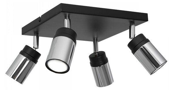 Bodové svítidlo NEST 4xGU10/8W/230V černá/chrom