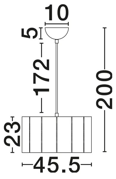 Nova Luce Bílé závěsné světlo Alve 46 cm