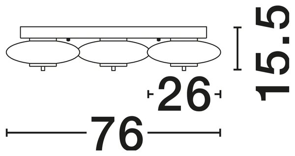 Nova Luce Kouřově šedé skleněné stropní LED světlo Ballet 76 cm