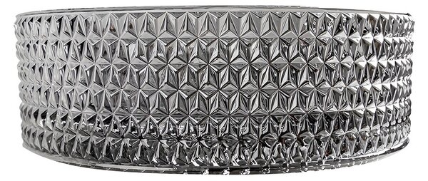 BPS-koupelny Skleněné umyvadlo na desku HYD-BRT1-BL-PL-360 36x12 cm, platina lesk