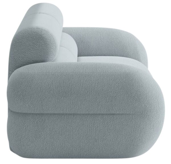 Micadoni Světle modrá bouclé trojmístná pohovka Neo 220 cm