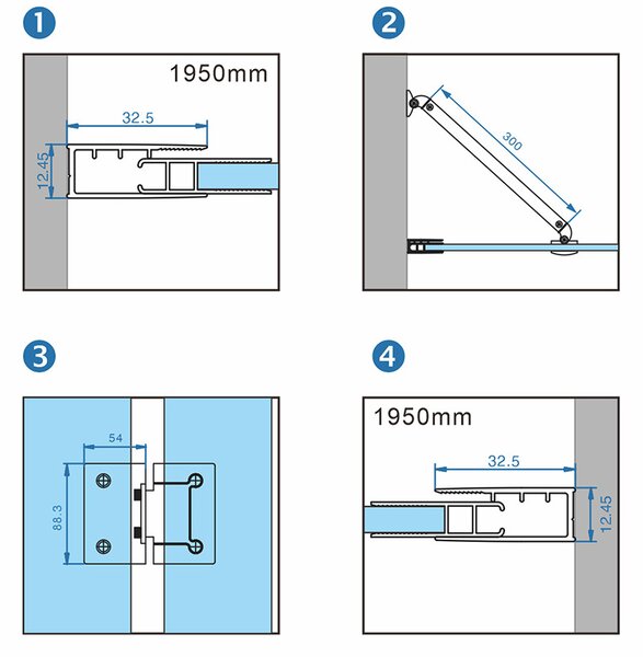 BPS-koupelny Pětiúhelníkový sprchový kout HYD-PK10A 80x80 černá/transparent - bez vaničky