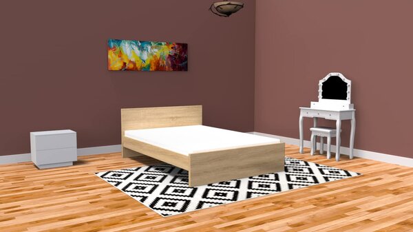 VASAGLE Toaletní stolek s osvětlením 80x40x139cm bílý