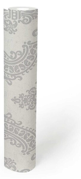 A.S. Création | Vliesová tapeta na zeď Pure Elegance | 0,53 x 10,05 m | bílá, šedá