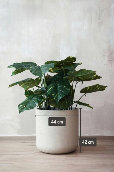 Květináč CHICO, sklolaminát, výška 42 cm, béžová
