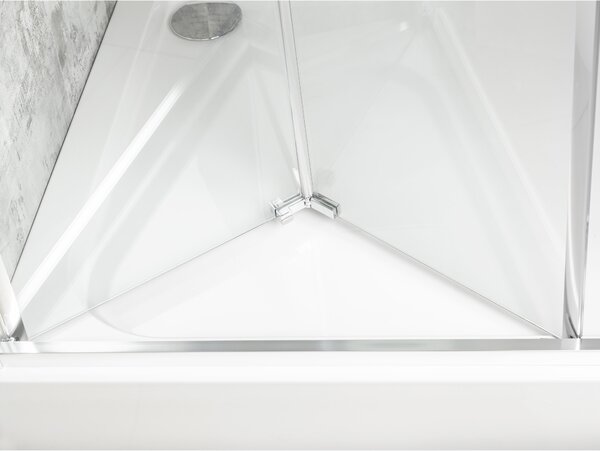 Novoterm Zalamovací sprchové dveře NV-Solid DH CHR 80, chrom/transparent - bez vaničky