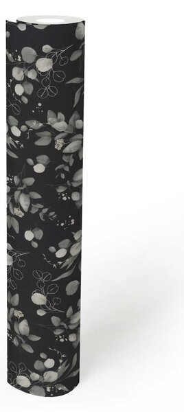 A.S. Création | Vliesová tapeta na zeď Pure Elegance | 0,53 x 10,05 m | černá, šedá, metalická