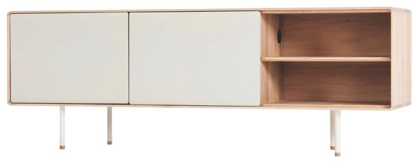 Gazzda Bílá dubová komoda Fina 180 x 45 cm