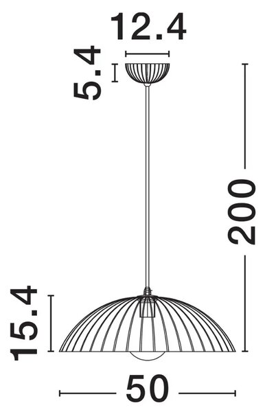 Nova Luce Šedé závěsné světlo Ammos 50 cm