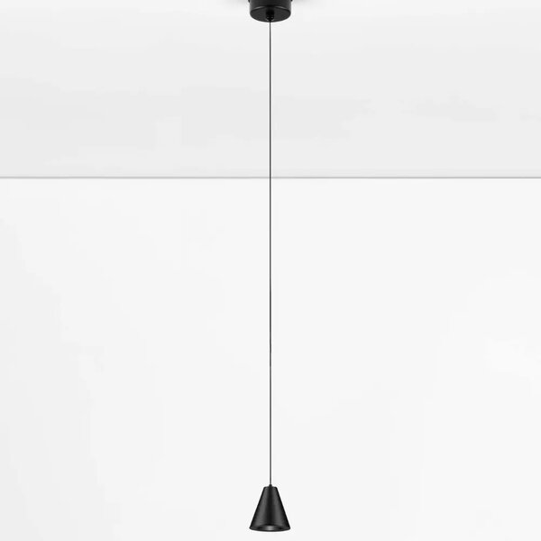 Nova Luce Černé kovové závěsné LED světlo Irmos 6 cm