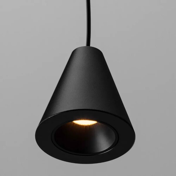 Nova Luce Černé kovové závěsné LED světlo Irmos 6 cm