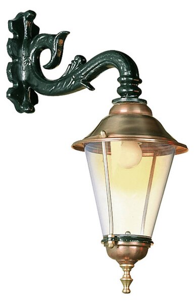 Hoorn - Venkovní nástěnné svítidlo, spodní zásuvka, zelené
