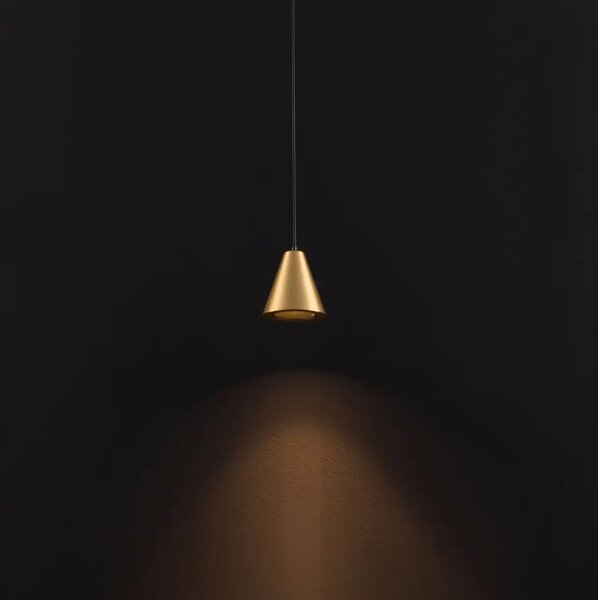 Nova Luce Zlaté kovové závěsné LED světlo Irmos 6 cm