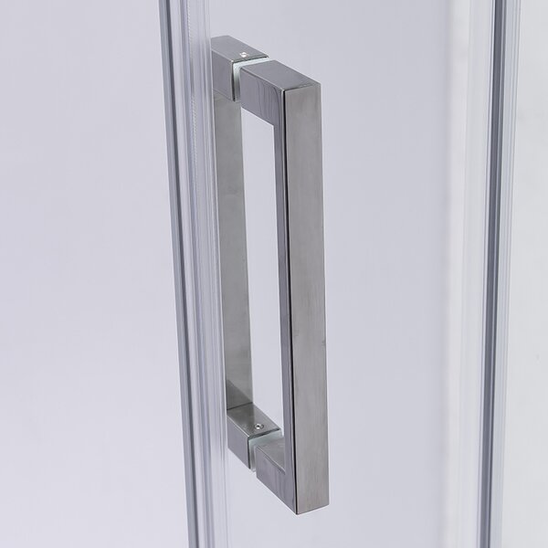 BPS-koupelny Posuvné sprchové dveře HYD-PD03C 110 chrom/transparent pro instalaci do niky + vanička HYD-OSV-ST03B 100x80 černá