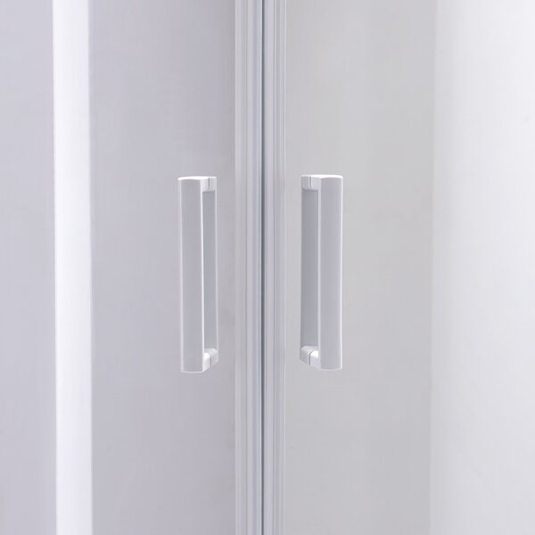 BPS-koupelny Čtvrtkruhový sprchový kout HYD-RK94A 80x80 cm bílá/transparent + vanička HYD-RSV-SXL01A bílá