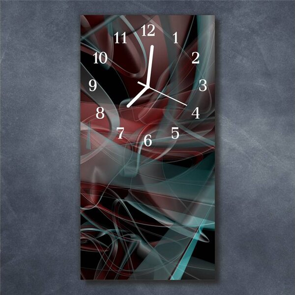 Nástěnné hodiny obrazové na skle - Abstrakt III