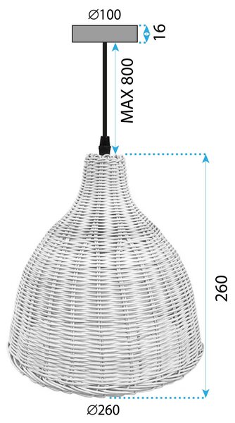 Toolight Natural, stropní svítidlo 1xE27 APP1645-1CP, přírodní hnědá, OSW-05113
