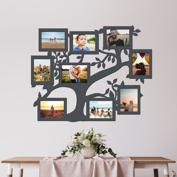 Dřevo života | Fotorámeček na zeď FAMILY Zvolte barvu dekoru: Dub Sonoma | Rozměry (cm)rámečku: 65x51