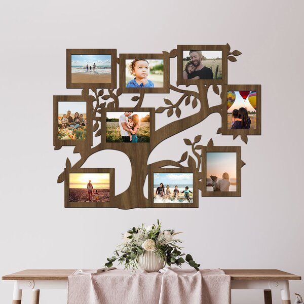 Dřevo života | Fotorámeček na zeď FAMILY Zvolte barvu dekoru: Dub Sonoma | Rozměry (cm)rámečku: 65x51