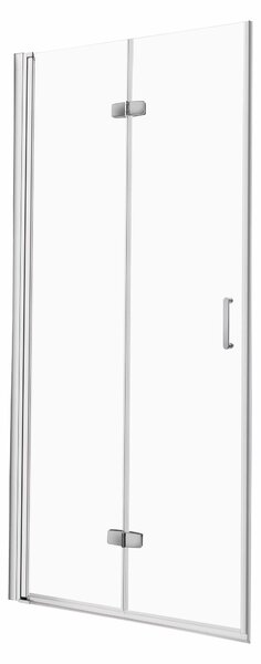 Novoterm Zalamovací otočné sprchové dveře NV-Style DR CHR 80, chrom/transparent - bez vaničky