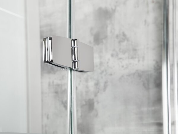 Novoterm Zalamovací otočné sprchové dveře NV-Style DR CHR 80, chrom/transparent - bez vaničky