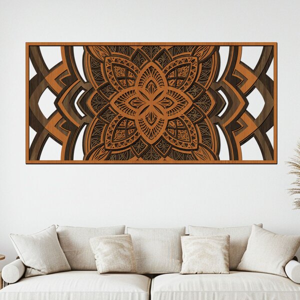 4 vrstvá mandala ODVAHY | Rozměry (cm): 60x29 | Zvolte barevný dekor: dub zlatý-wenge