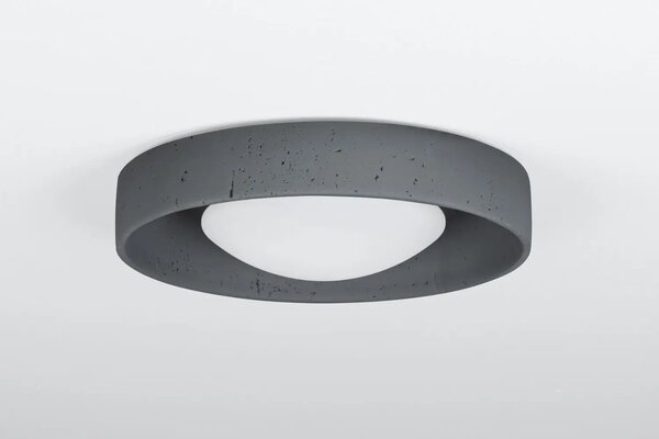 Nova Luce Šedé venkovní stropní LED světlo Moss 37 cm