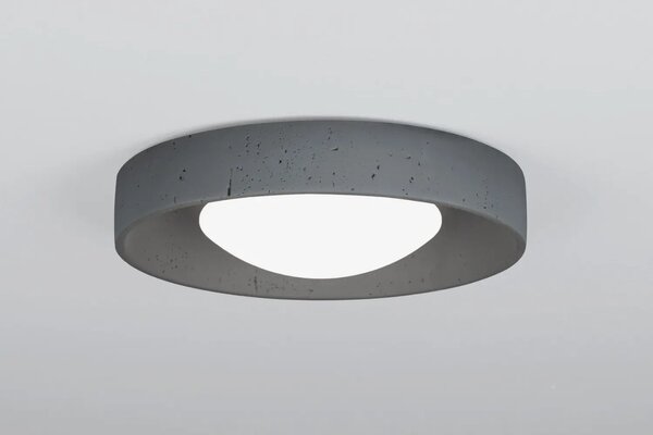 Nova Luce Šedé venkovní stropní LED světlo Moss 37 cm