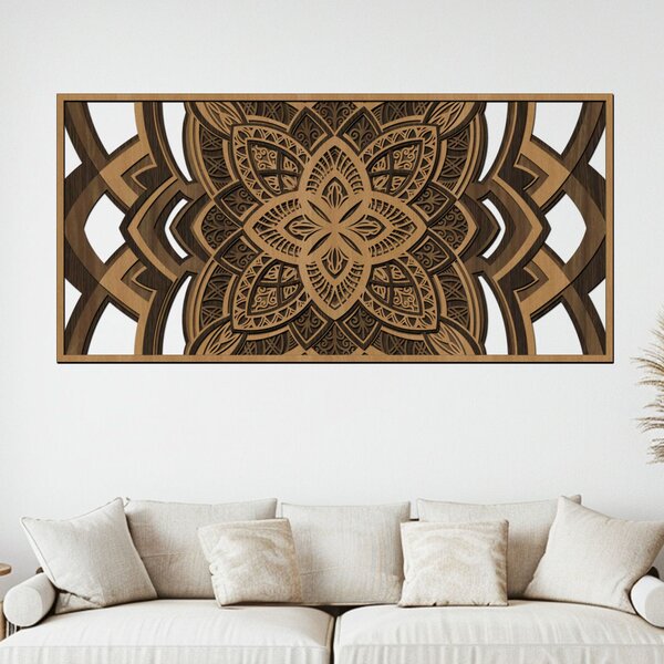 4 vrstvá mandala ODVAHY | Rozměry (cm): 60x29 | Zvolte barevný dekor: dub zlatý-wenge